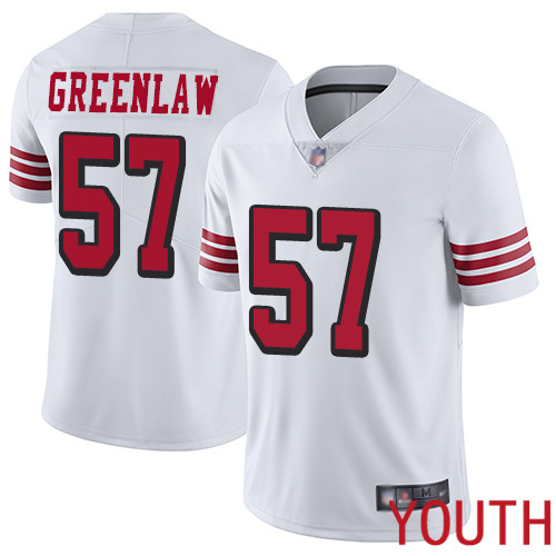 San Francisco 49ers Limited White Youth Dre Greenlaw NFL Jersey #57 Rush Vapor Untouchable
